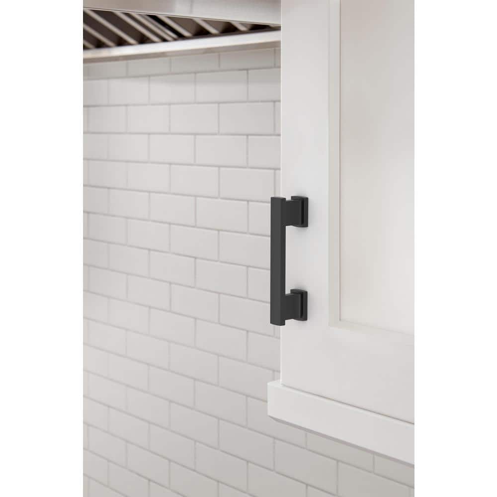 Matte Black 3" Modern Cabinet Pulls with Mounting Hardware