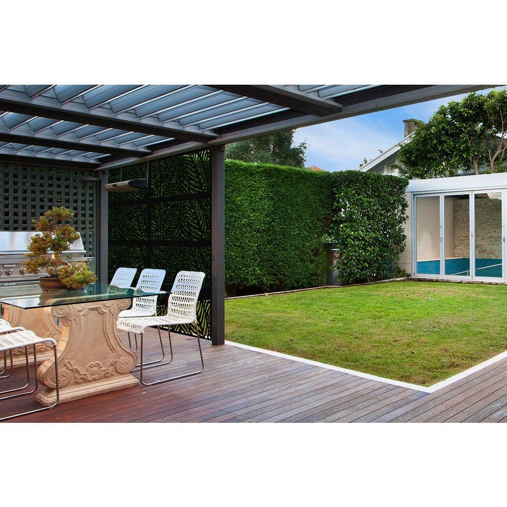 Tahiti Charcoal Recycled Polymer Decorative Privacy Panel, 48" x 24"