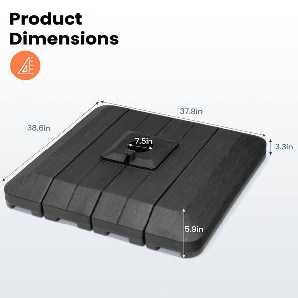 2-Tier 9 ft. x 12 ft. Aluminum Outdoor Offset 360° Rotation Cantilever Patio Umbrella in Dark Gray with 240 lbs. Base