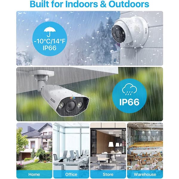 ZOSI 4K Ultra HD 16-Channel POE 4TB NVR Security System with 8X