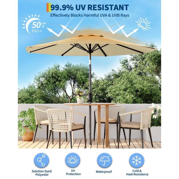 blue tilt patio umbrella Unbranded 7 ft. Steel Tilt Patio Umbrella in Blue L0DKJT21TR