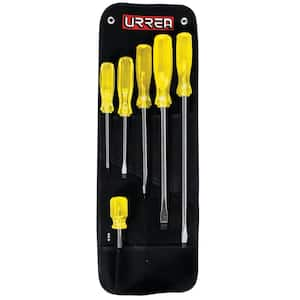 Amber Flat-Tip Screwdriver Set (6-Piece)