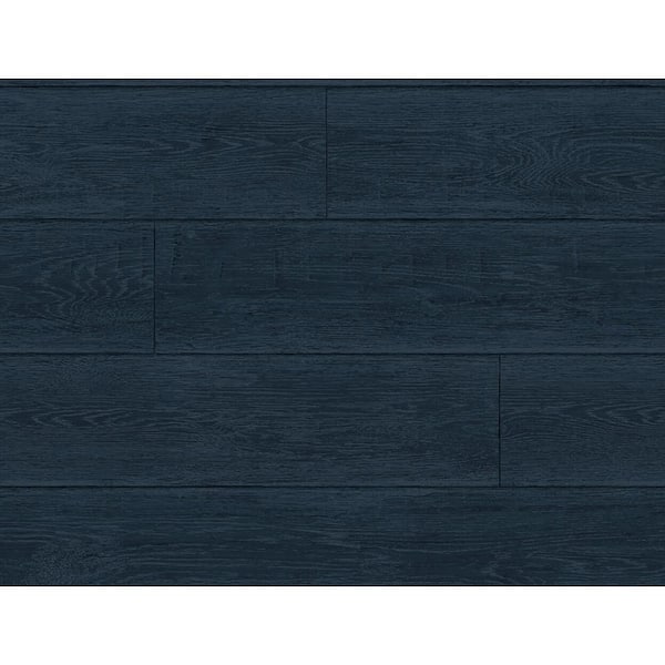 Luxe Haven Denim Blue Rustic Shiplap Peel and Stick Wallpaper (Covers 40.5 sq. ft.)