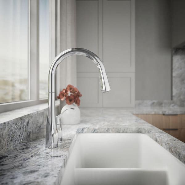 KOHLER Simplice Single-Handle Pull-Down Sprayer Kitchen Faucet in