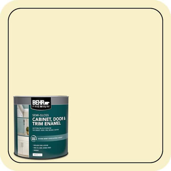 1 qt. #400A-1 Candlelight Yellow Semi-Gloss Enamel Interior/Exterior Cabinet, Door & Trim Paint