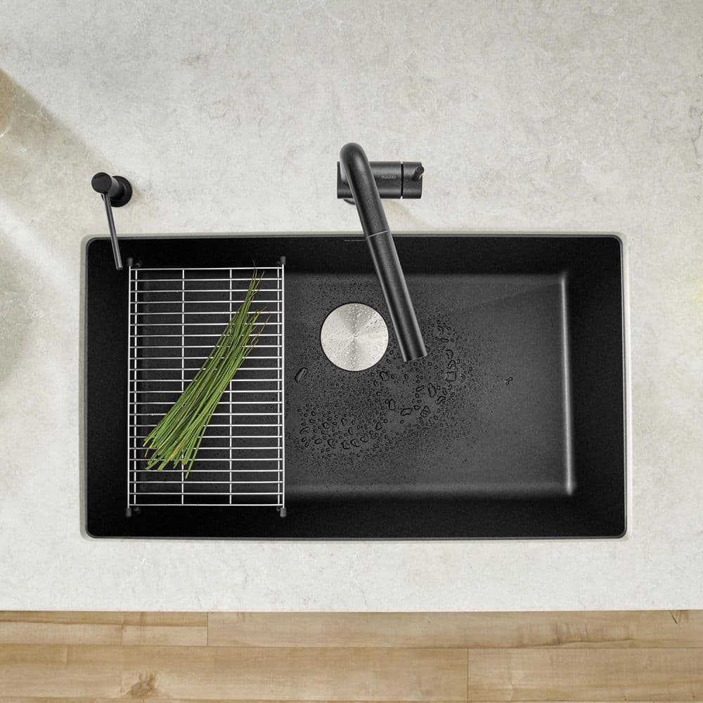 Anthracite Stone Single Bowl Undermount Kitchen Sink