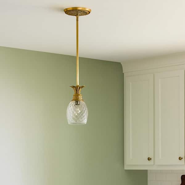HINKLEY Plantation 1-Light Burnished Brass Standard Mini Pendant