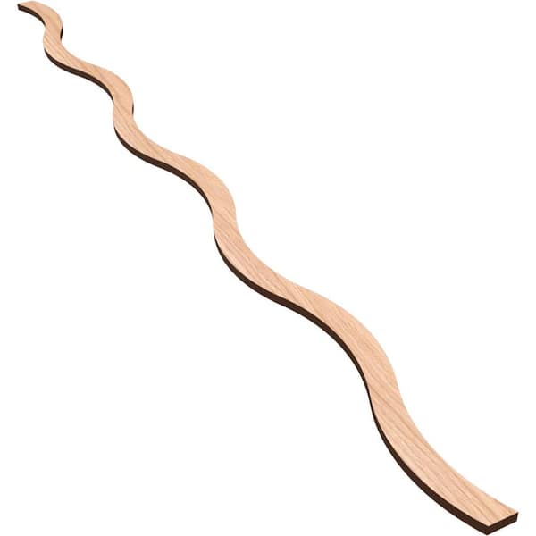 Ekena Millwork Yukon 47 in. H x 0.375 in. W Slatwall Panels in Hickory 42-Pack