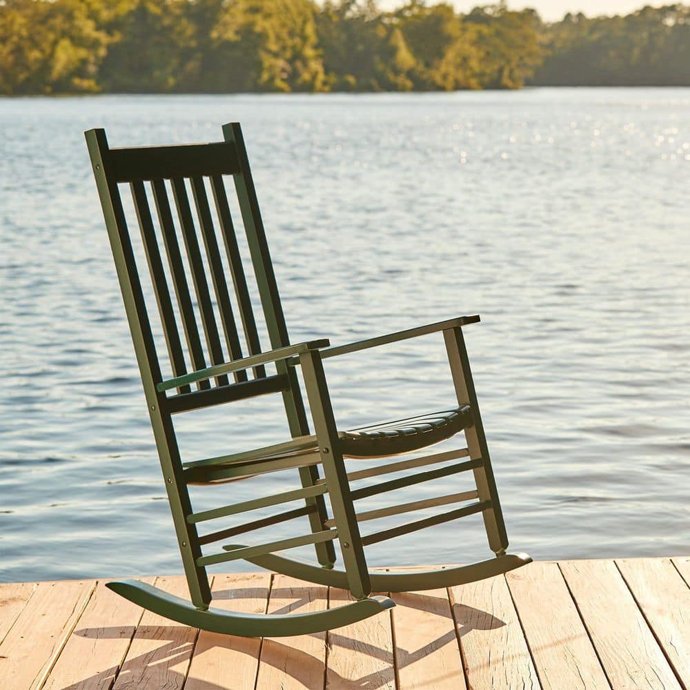 Vermont Dark Green Polyurethane Coated Porch Rocker Chair