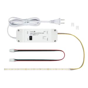 CCT Tunable White 10 in. (0.8 ft. ) Hardwired/Plugin Under Cabinet Integrated LED Strip Light