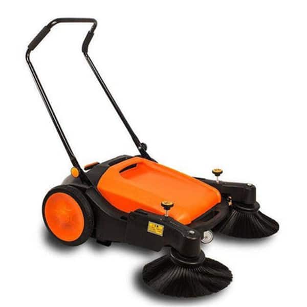 Unbranded Commercial Walk Behind Push Sweeper with Dual Spin