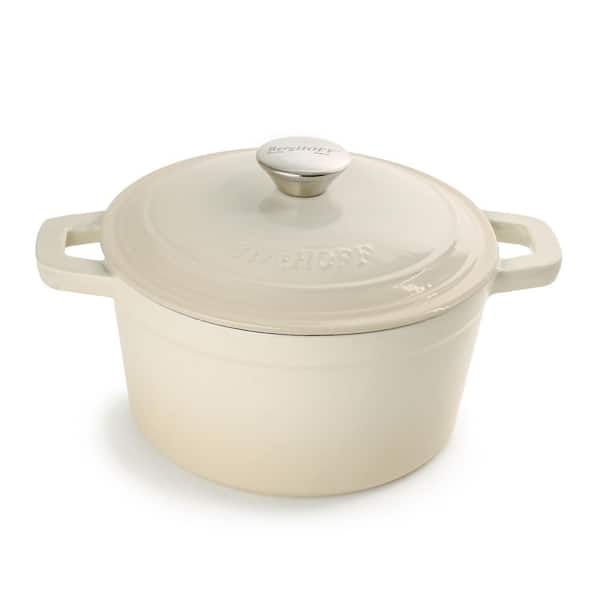 BergHOFF Neo Cast Iron 3 qt. Round Dutch Oven 8 in. with Lid, Meringue