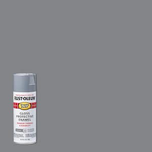 Rust-Oleum Stops Rust 12 oz. Protective Enamel Gloss Pewter Gray Spray ...
