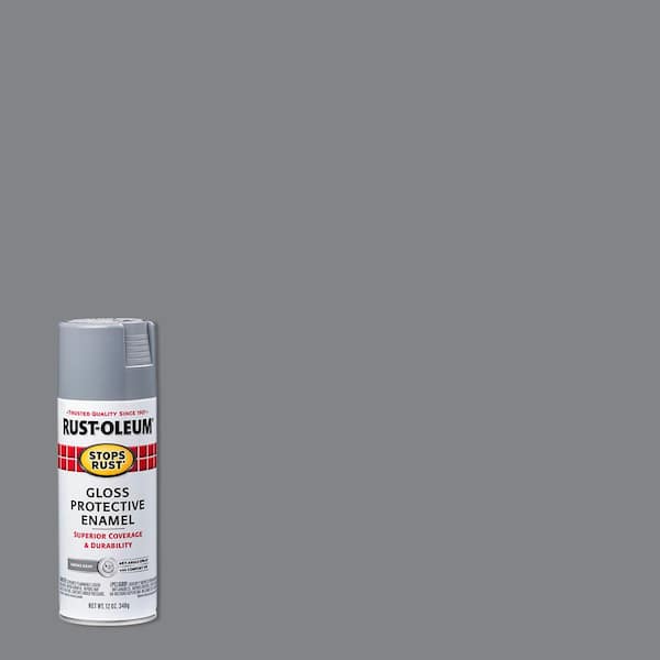 Rust-Oleum Stops Rust 12 oz. Protective Enamel Gloss Smoke Gray Spray Paint