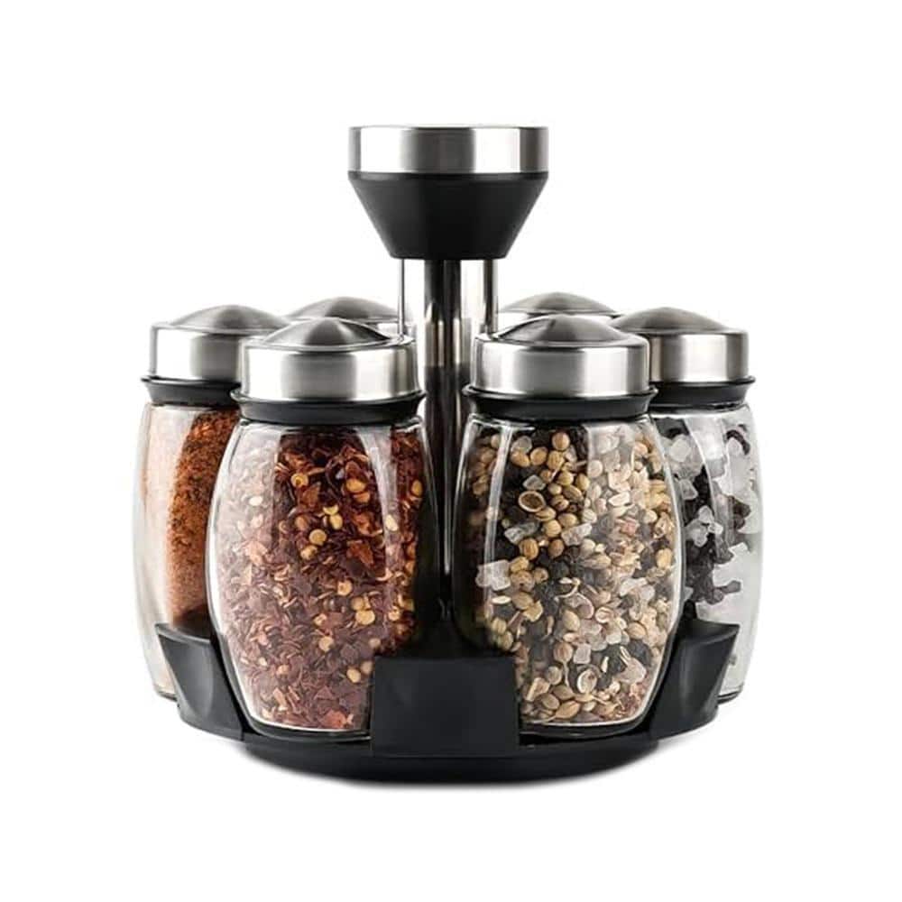 Lynzavix 1 Shelf Stainless Steel Countertop Rotating Spice Rack ...