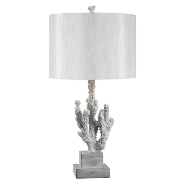 Kenroy Home Coral 28 in. White Table Lamp