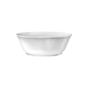 Karina 65 in. x 34.6 in. Soaking Bathtub with Center Drain in White Gloss