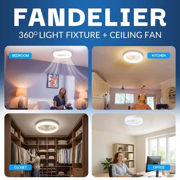 Bell + Howell CannonX 19.7 in. Dia. Indoor White Ceiling Fan 4700