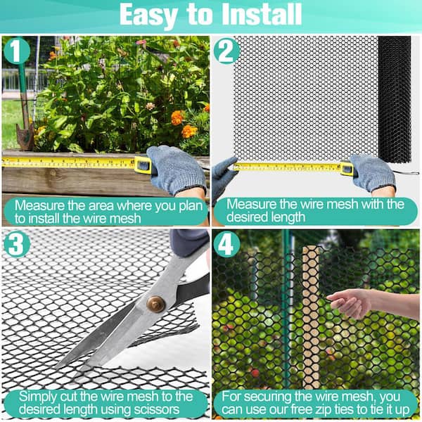 Laybus 0.3 in. x 15.7 in. x 10 ft. Plastic Mesh, Opening Plastic
