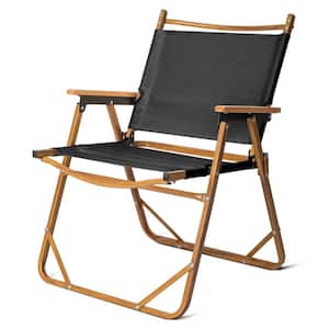 100 kg Large Aluminum Frame 600D Khaki Oxford Fabric Loading Imitation Wood Grain Spray Paint Camping Chair