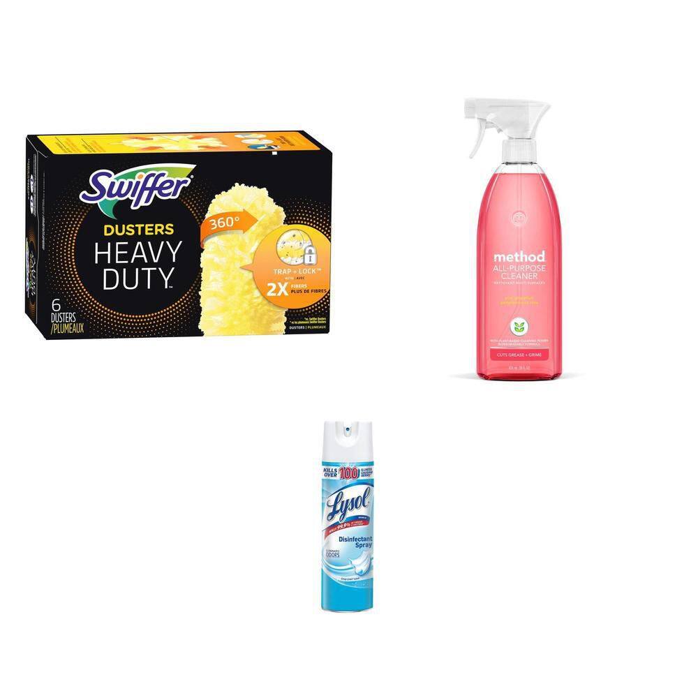 Recharges Duster Swiffer 360° 20 Pièces + 1 Manche - Kit Plumeaux Jetables Multi-Surfaces Pour Maison, Bureau & Meubles