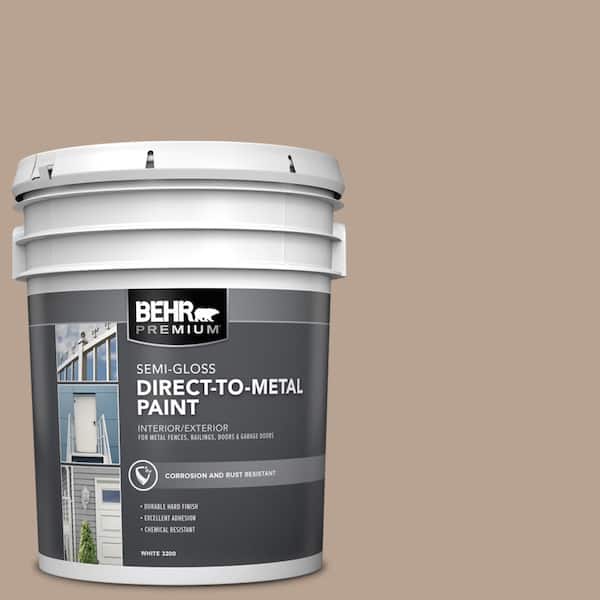 5 gal. #AE-3 Earthy Tan Semi-Gloss Direct to Metal Interior/Exterior Paint