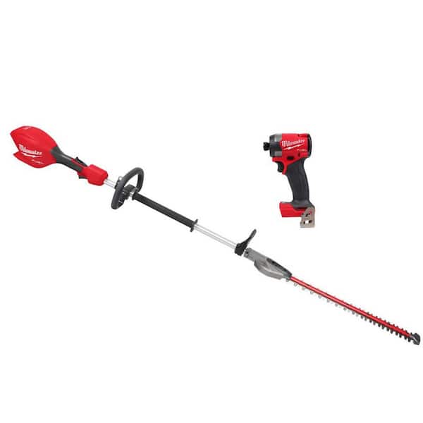 M18 FUEL 18V 20 in. Brushless Cordless Battery Short Pole Hedge Trimmer w/ M18 FUEL 1/4 in. Hex Impact Driver