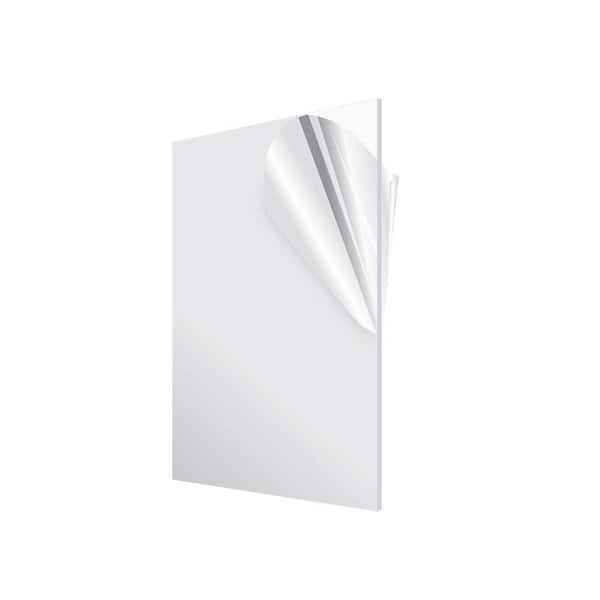 AdirOffice 12 in. x 24 in. x 0.093 in. Clear Plexiglass Acrylic Sheet