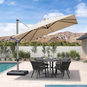 PURPLE LEAF 8 ft. Square Outdoor Patio Cantilever Umbrella