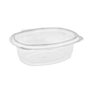 EarthChoice 24 oz. Clear Plastic Recycled PET Hinged Container, 7.38 x 5.88 x 2.38 (280-Pack)
