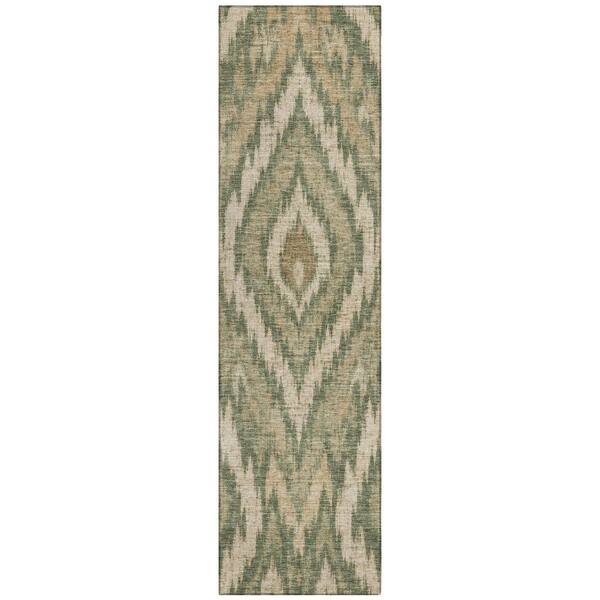 Chantille Machine Washable Indoor/Outdoor Abstract ACN3071 Fern 2 ft. x 7 ft. Runner Rug
