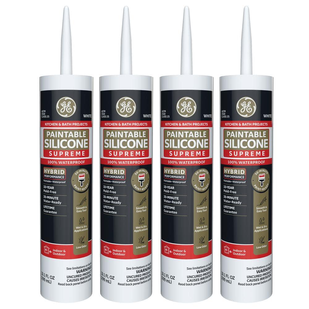 GE Supreme Silicone Kitchen and Bath, Tub and Tile 10.1-oz Clear Silicone  Caulk in the Caulk department at