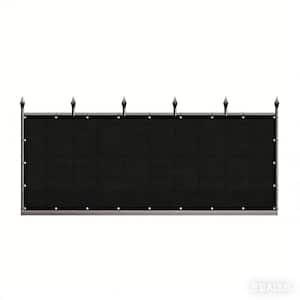 Privacy Fence Screen Heavy-Duty 90% Blockage Shade Cover Fencing Net for Wall Garden Gazebo Backyard, 8 x 200 ft., Black