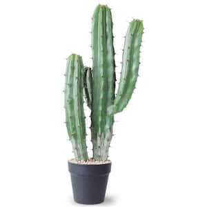 25 in. Green Artificial Cactus Fake Big Cactus for Home