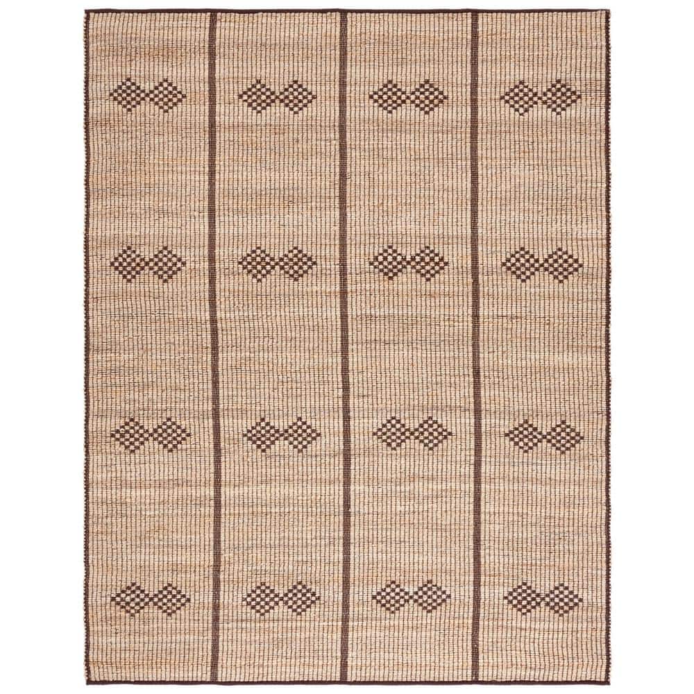 Natural Fiber Beige/Brown 8 ft. x 10 ft. Diamond Striped Area Rug price history on PriceWatchPro