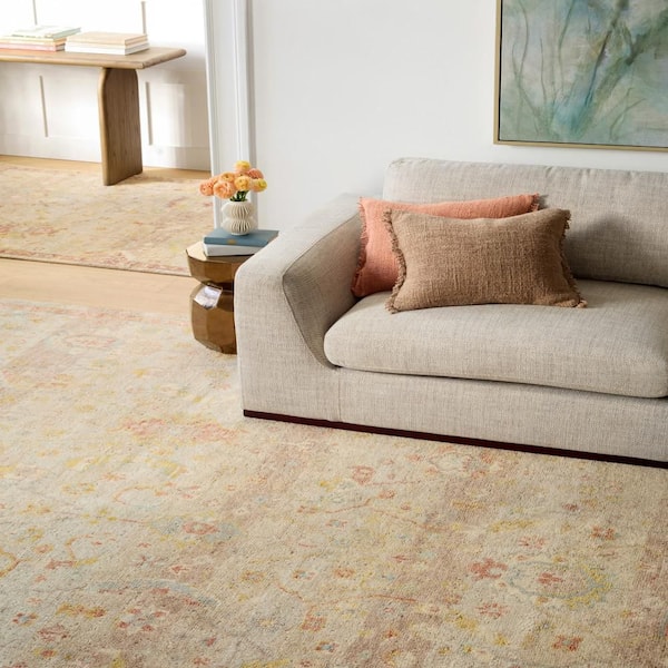Nora Hand Knotted Wool Natural 5 ft. x 8 ft. Indoor Area Rug