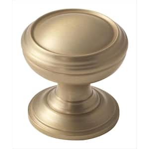 Revitalize 1-1/4 in. (32mm) Traditional Golden Champagne Round Cabinet Knob