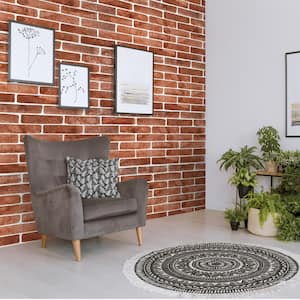 3D Falkirk Retro 10/1000 in. x 40 in. x 19 in. Vintage Brown Faux Brick PVC Wall Panel