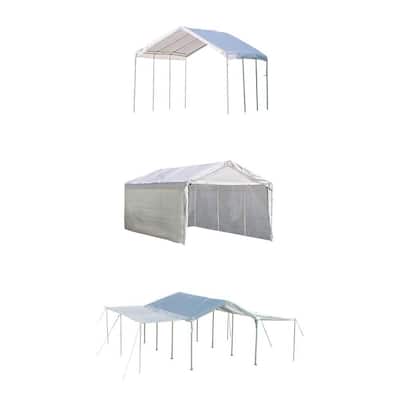 ShelterLogic 10 ft. W x 20 ft. D Max AP 2-in-1, 8-Leg Canopy in White