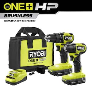 ONE+ HP 18V Brushless Cordless Compact 1/2 in. Drill and Impact Driver Kit with (2) 1.5 Ah Batteries, Charger, and Bag