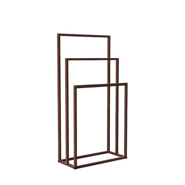 Unbranded Modern 3 of Towel Holders Metal Freestanding Towel Rack in Brown