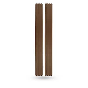 8.5 in. x 106 in. x 1 in. Composite Cladding Siding Outdoor Wall Panel Board in Light Teak Color (Set of 2-Piece)