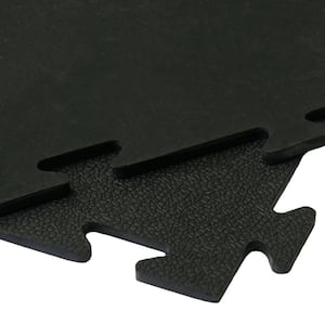 Armor-Lock (Fitness) 3/8 in. x 20 in. x 20 in. Black Interlocking Rubber Tiles (8-Pack, 22 sq. ft.)