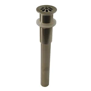 1-1/2 in. O.D. Drain Hole Lavatory Grid Drain without Overflow, Brushed Nickel