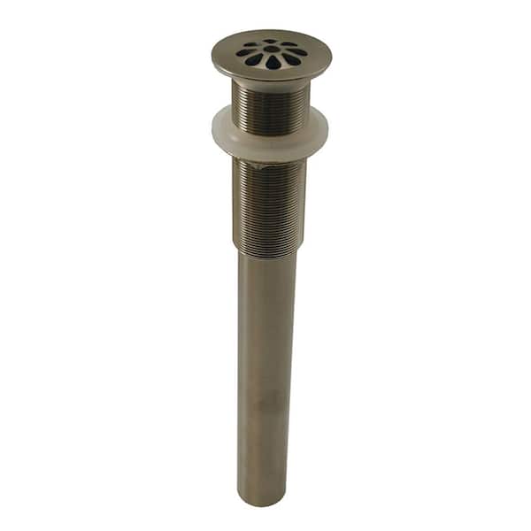 JONES STEPHENS 1-1/2 in. O.D. Drain Hole Lavatory Grid Drain without Overflow, Brushed Nickel
