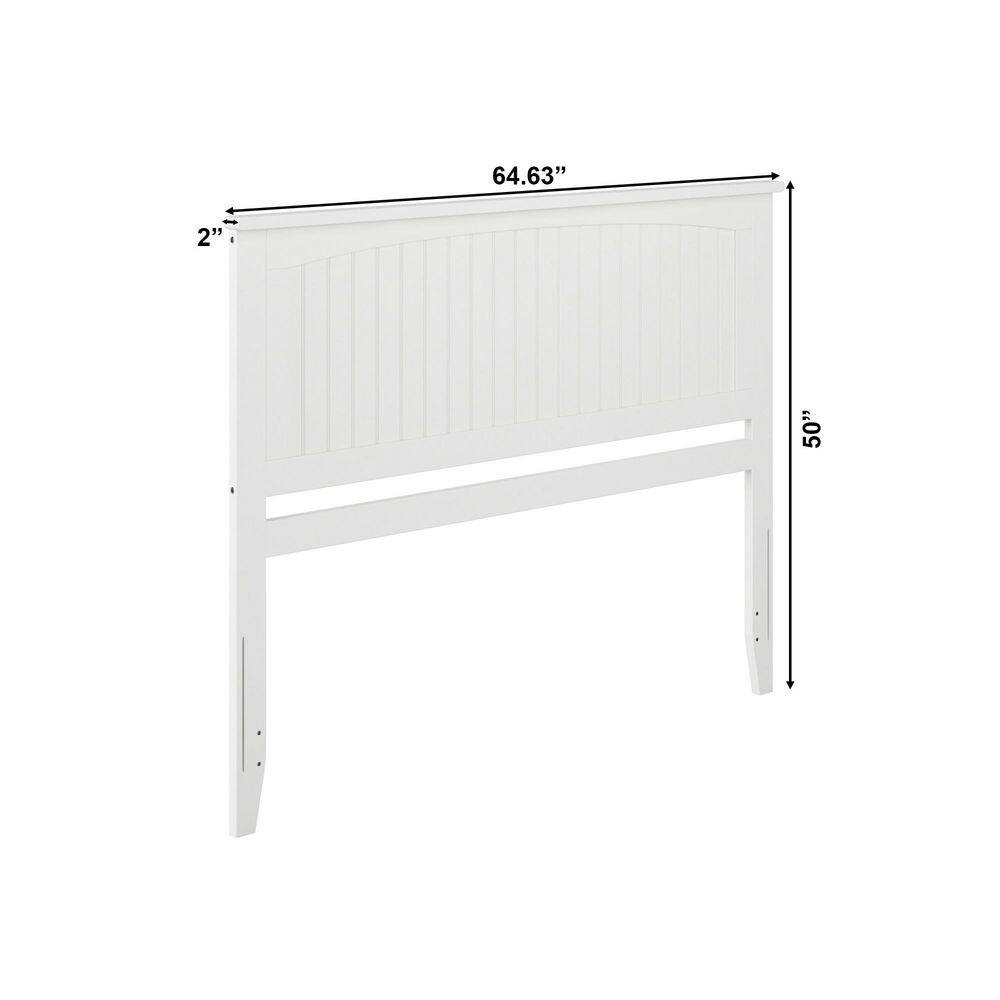 Nantucket White King Solid Wood Universal Headboard with Attachable Turbo Device Charger - thumbnail 2