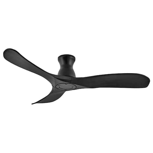 Swell Flush Illuminated 56.0 in. Indoor/Outdoor Integrated LED Matte Black Ceiling Fan with Remote Control Ceiling Fans