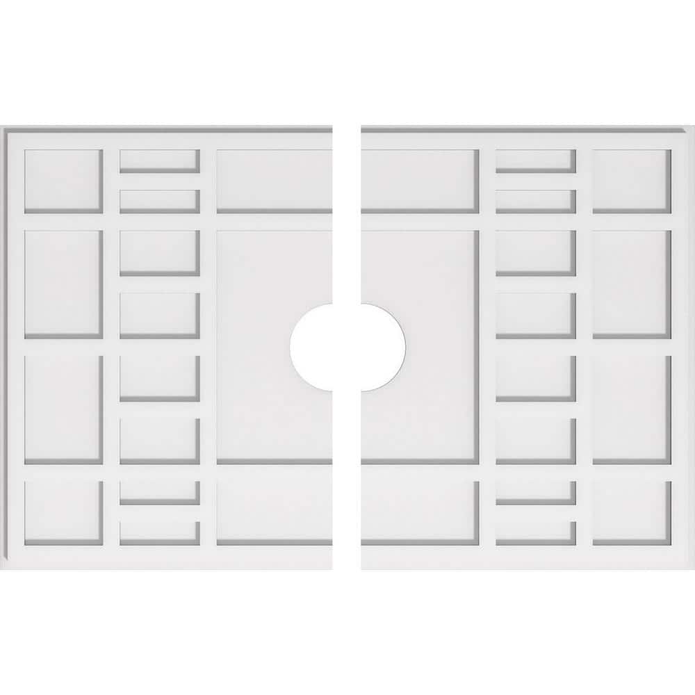 38 in. W x 25-3/8 in. H x 5 in. ID x 1 in. P Beaux Architectural Grade PVC Contemporary Ceiling Medallion (2-Piece) price history on PriceWatchPro