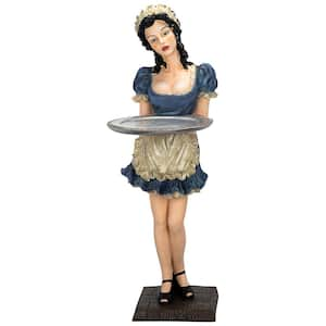 Genevieve the Buxom French Maid 10 in. W Multi-Colored Polyresin Sculptural Server