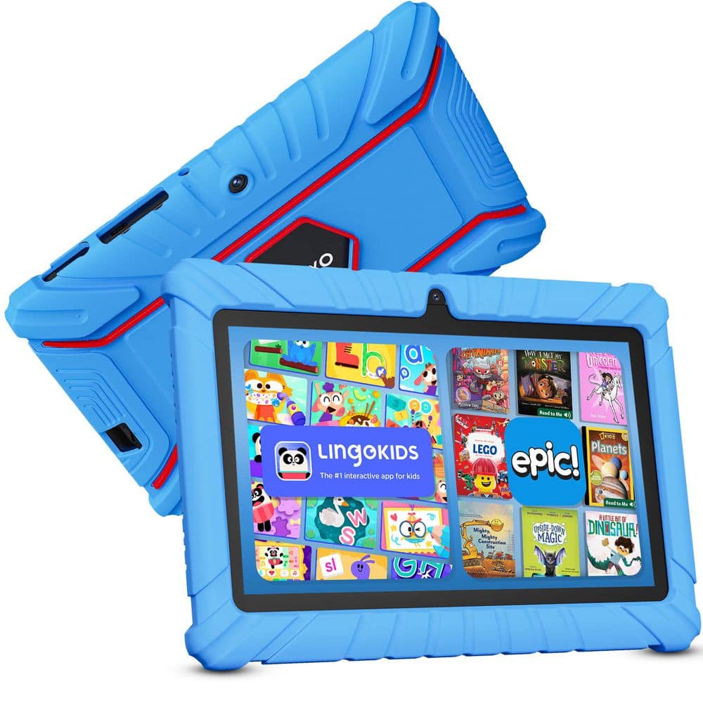 V8 Kids Tablet 32GB 7 in. WiFi Learning Tablet with Parental Controls, Shockproof Case, Epic and LingoKids-Blue price history on PriceWatchPro